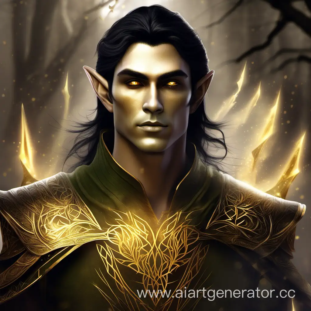 Elven-Mage-with-Golden-Runes-Mystical-Fantasy-Art