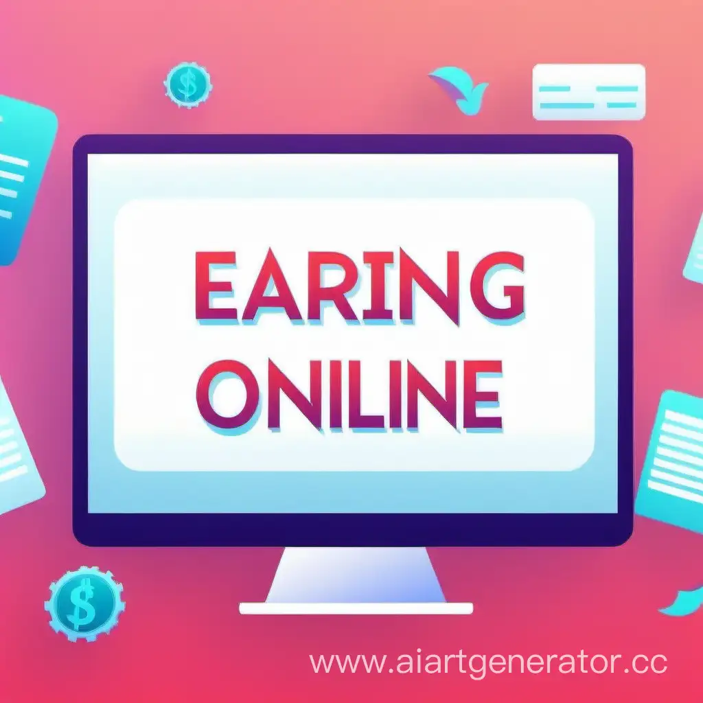 Online-Earning-Engaging-with-Digital-Devices-on-a-Vibrant-Background