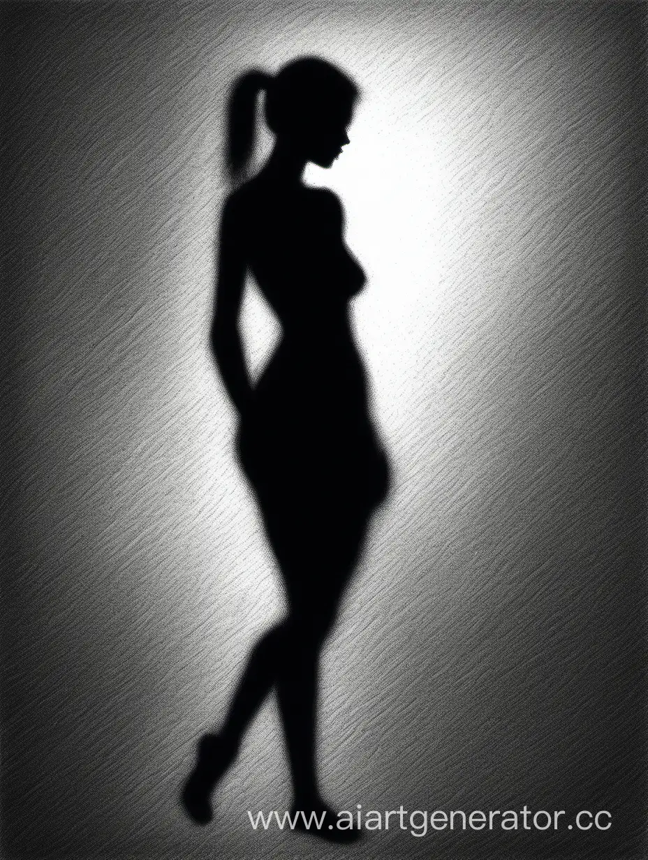 Mysterious-Dark-Silhouette-of-a-Woman-in-Pencil-Sketch-at-Night