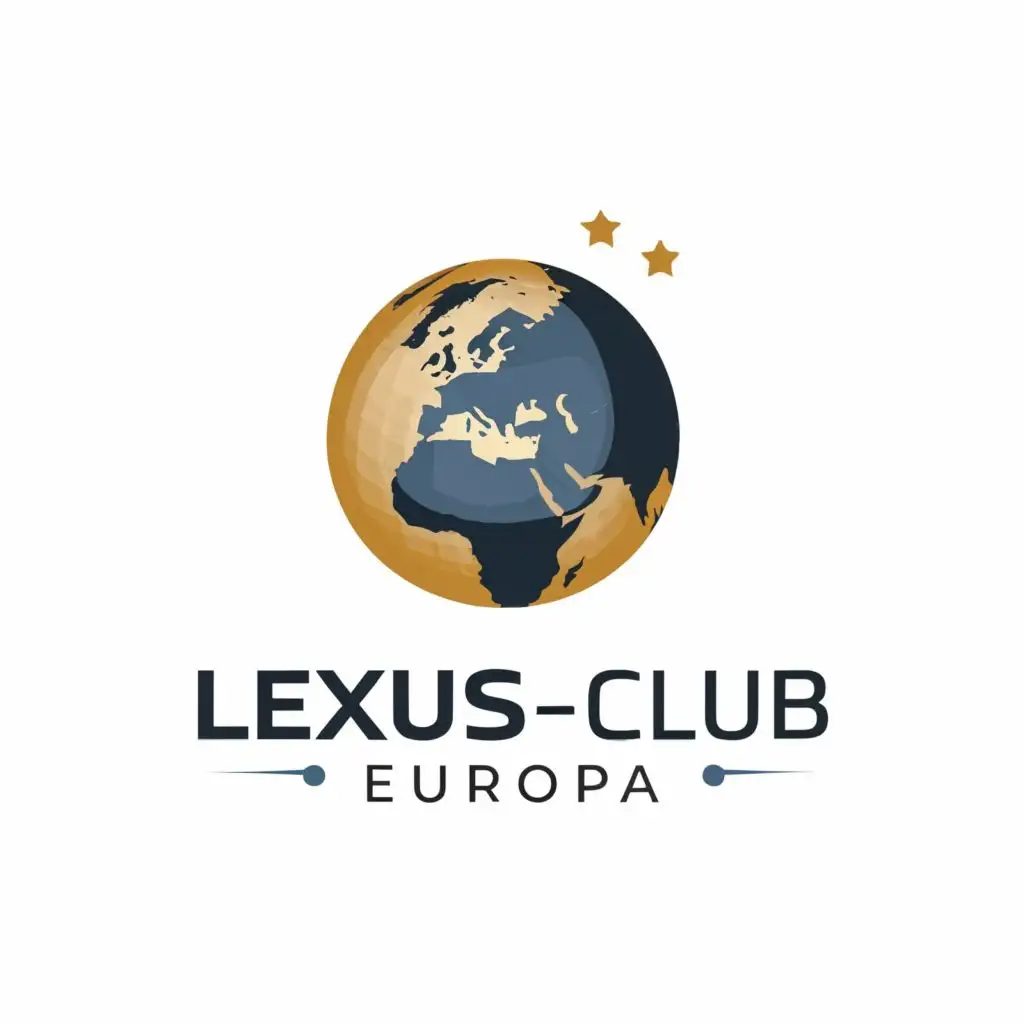 logo, continent Europe, with the text "Lexus-Club Europa", typography, be used in Real Estate industry