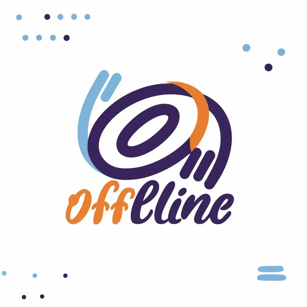 logo, 0, with the text "0ffline", typography, be used in Internet industry