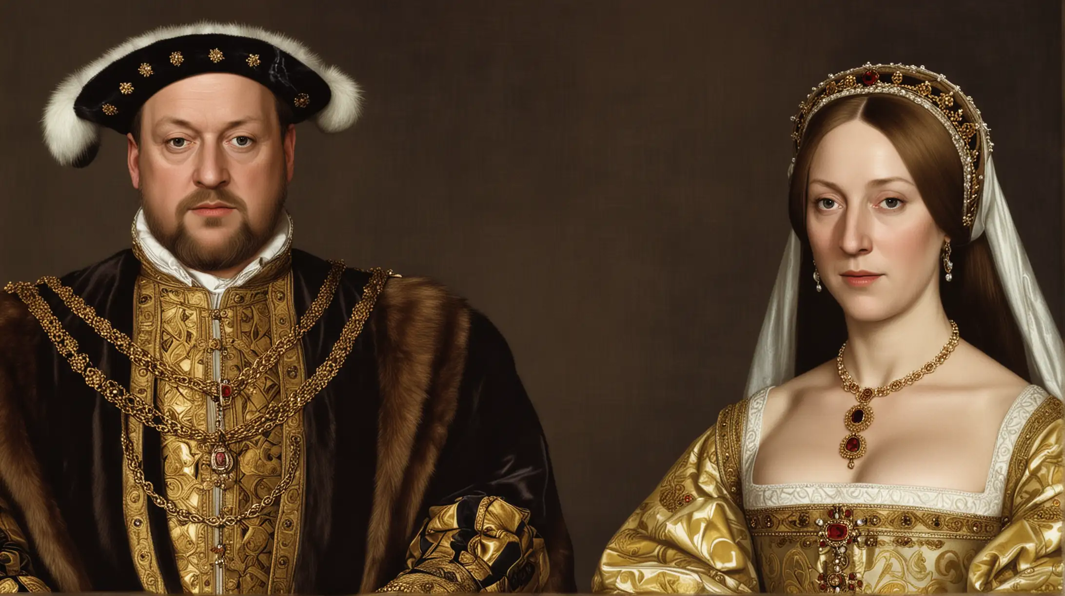 Henry VIII and Catherine of Aragon Royal Couple in Court