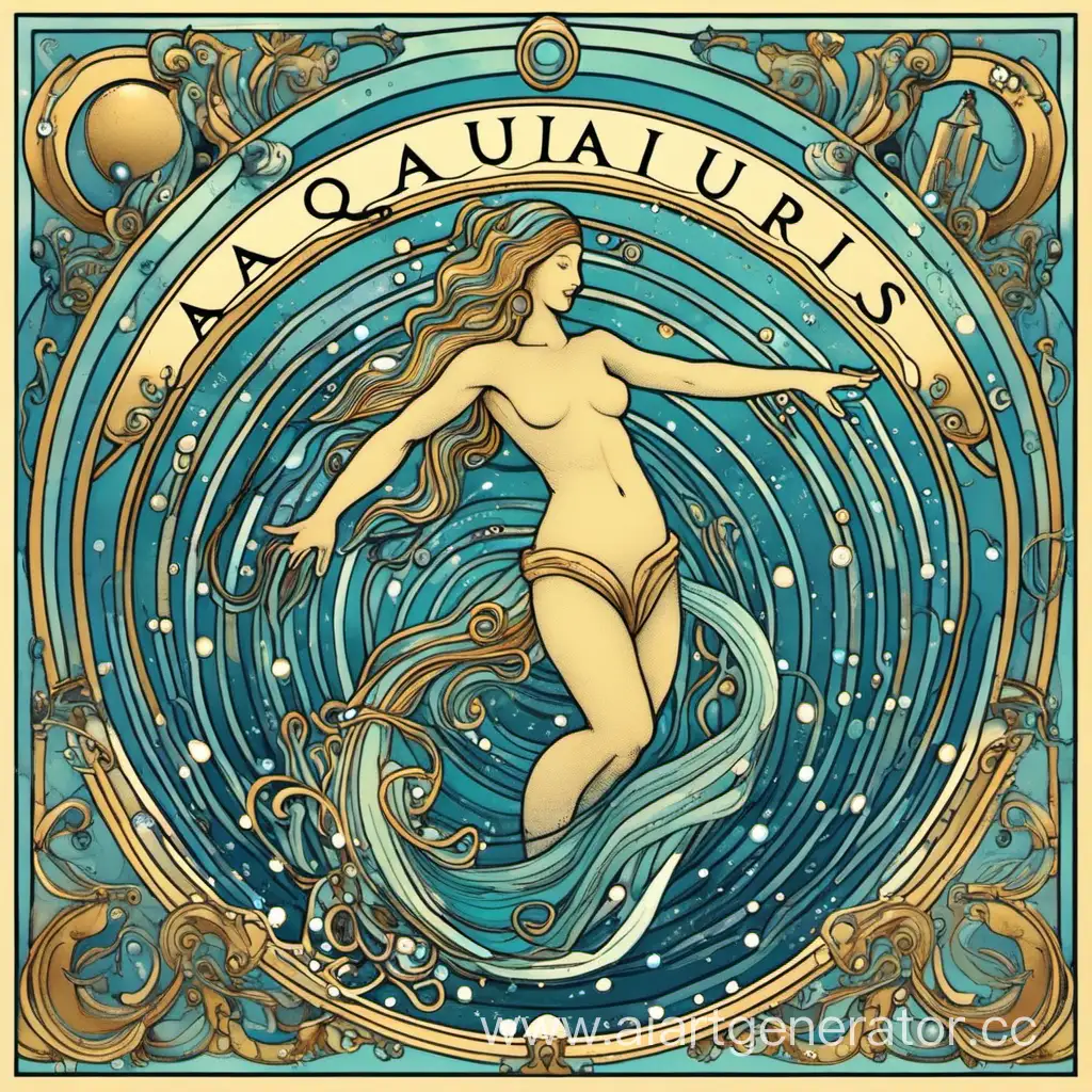 Enchanting-Aquarius-Zodiac-Sign-Art-Celestial-Water-Bearer-in-Cosmic-Splendor