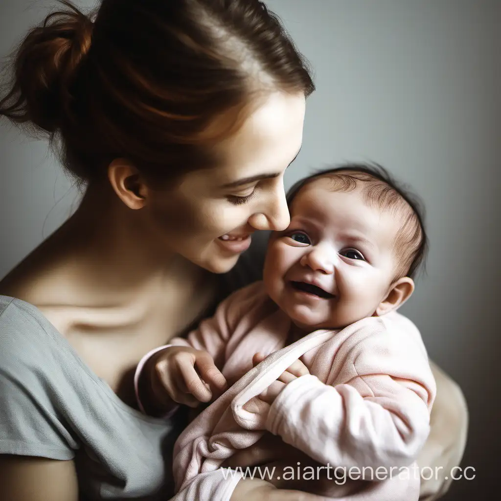 Joyful-Interaction-Smiling-Girl-Holding-Newborn-Baby