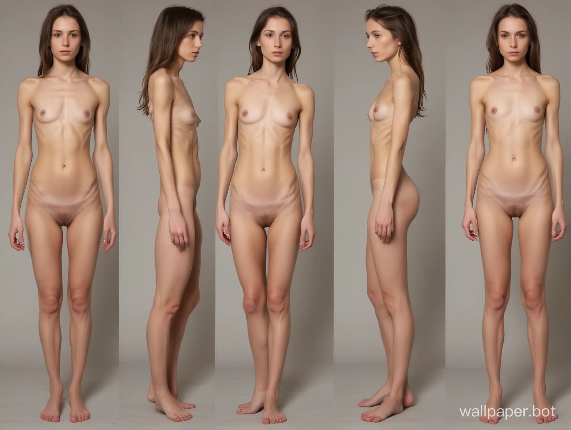 a skinny girl without clothes