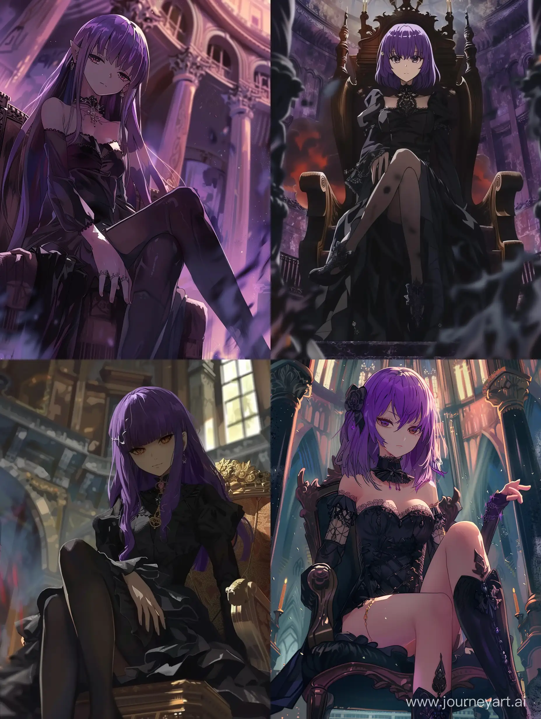 Elegant-PurpleHaired-Anime-Queen-on-Royal-Throne-in-Dark-Palace