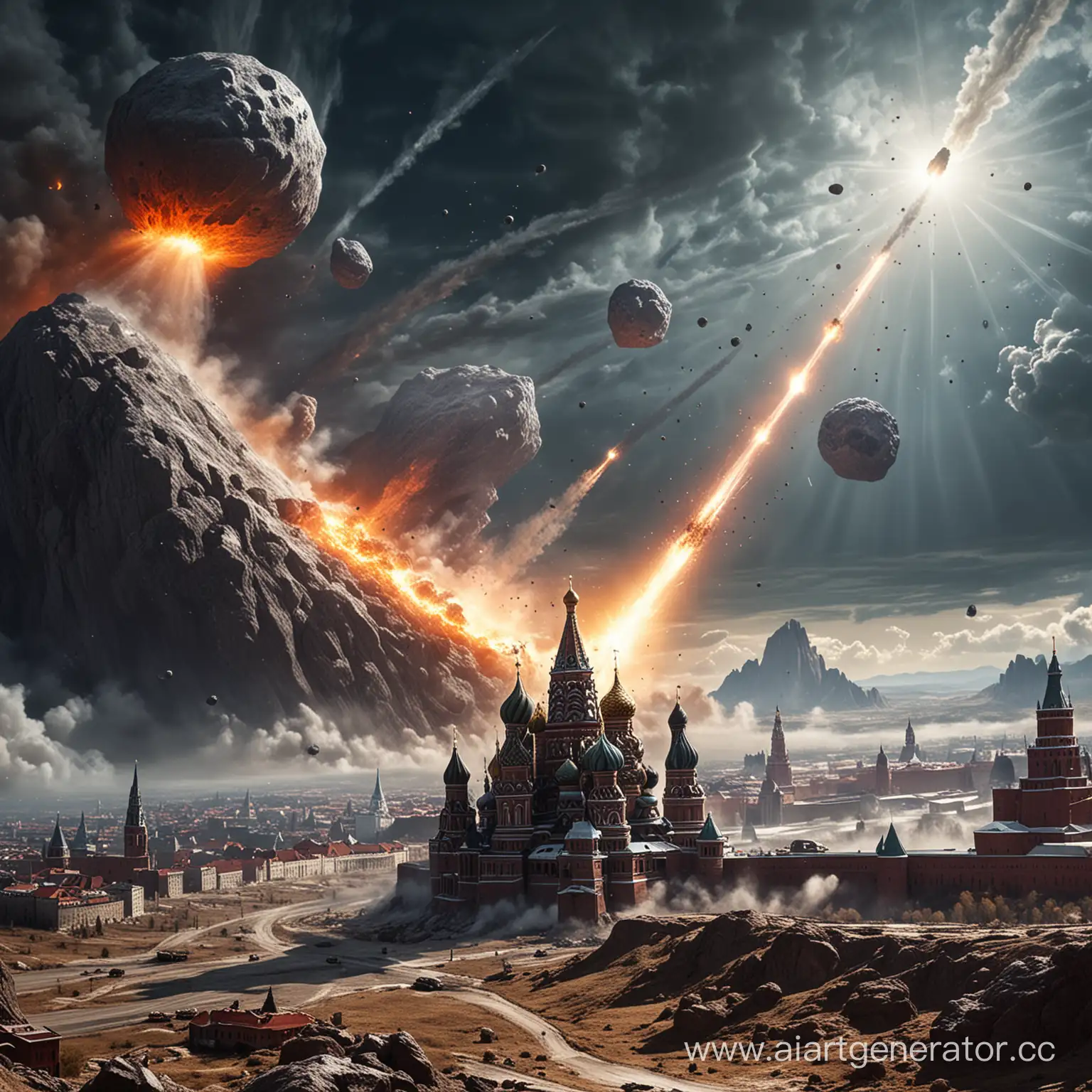Dramatic-Illustration-Giant-Asteroid-Devastates-Kremlin