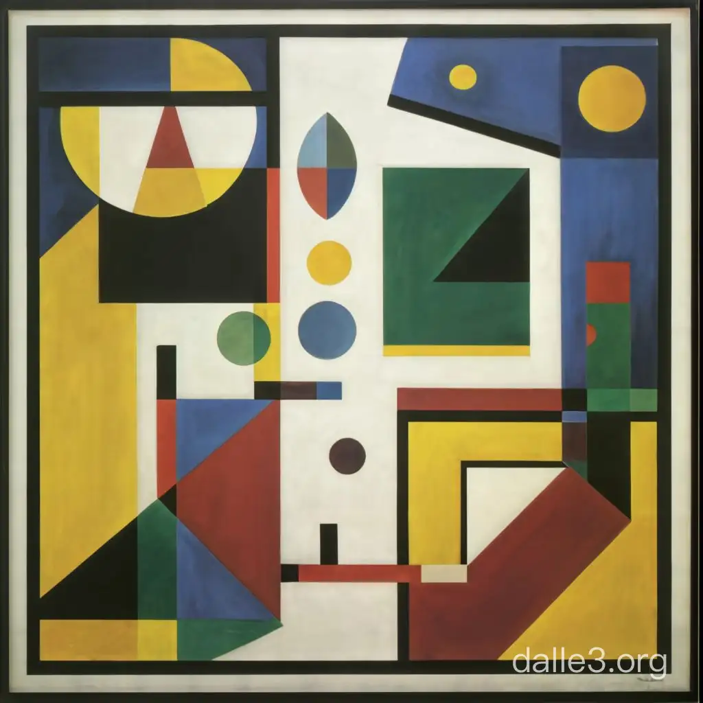 Abstract Geometric Masterpiece Symphony of Shapes | Dalle3 AI