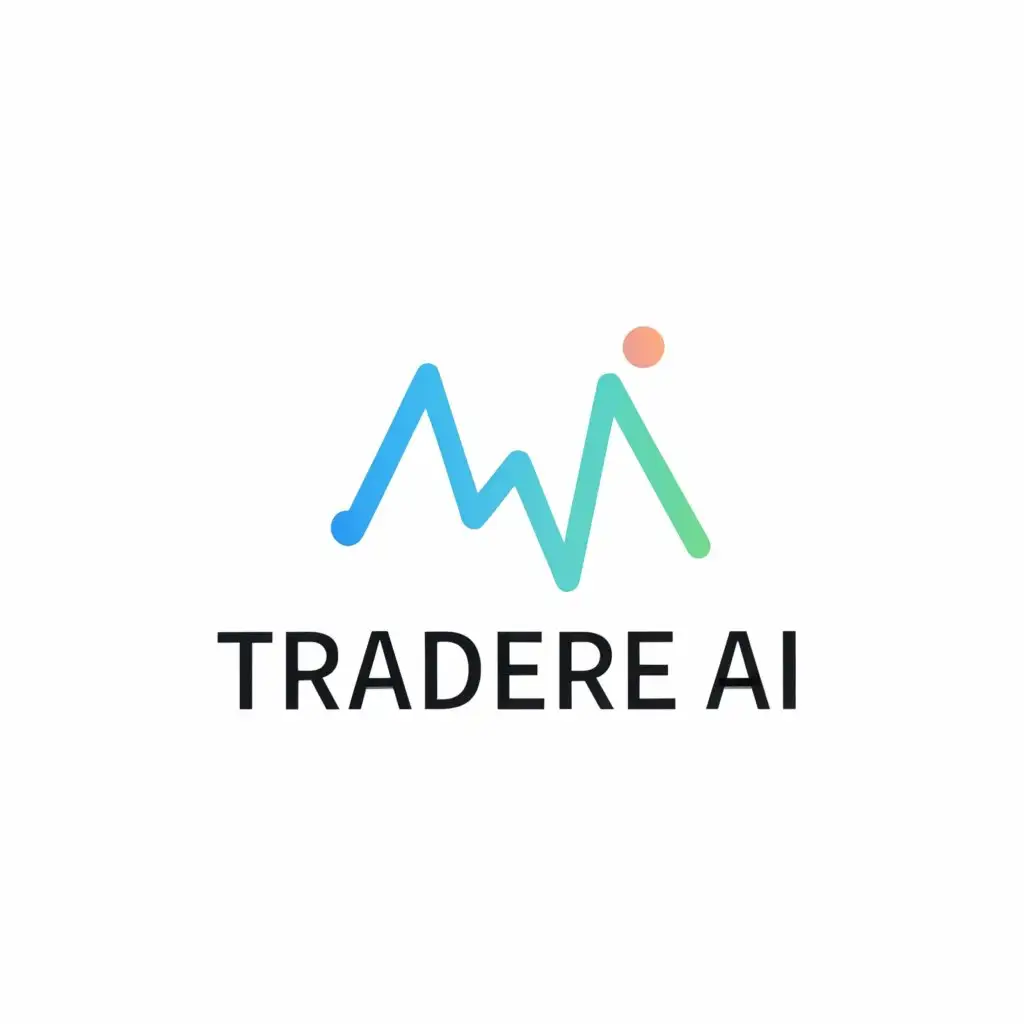 a logo design,with the text "Tradere AI", main symbol:stock market ticker,Moderate,be used in Finance industry,clear background