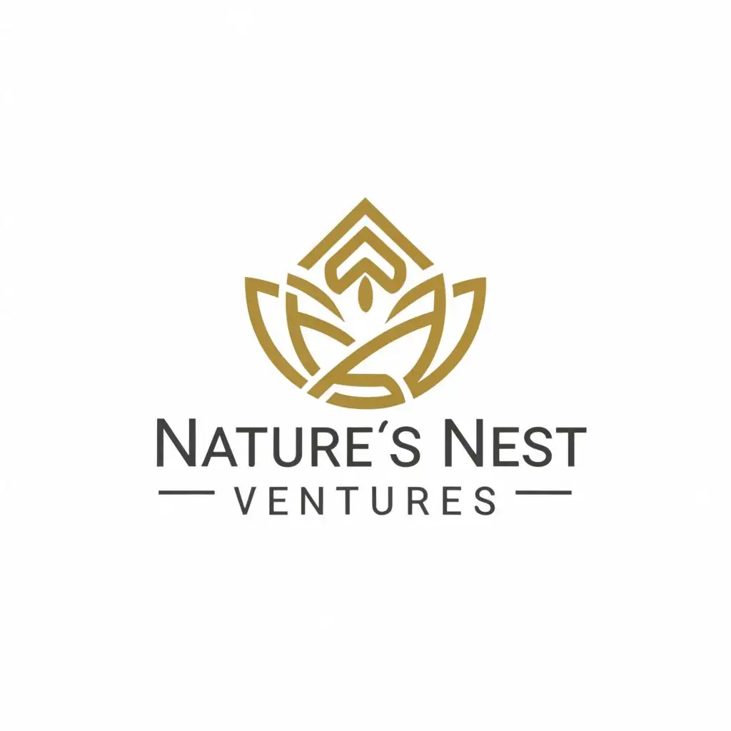 a logo design,with the text "Nature's Nest Ventures", main symbol:Hotel,Moderate,be used in Travel industry,clear background