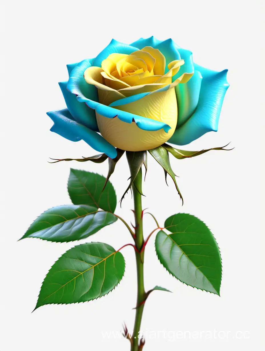 Vibrant-8K-HD-Realistic-Rose-with-Sky-Blue-and-Yellow-Hues