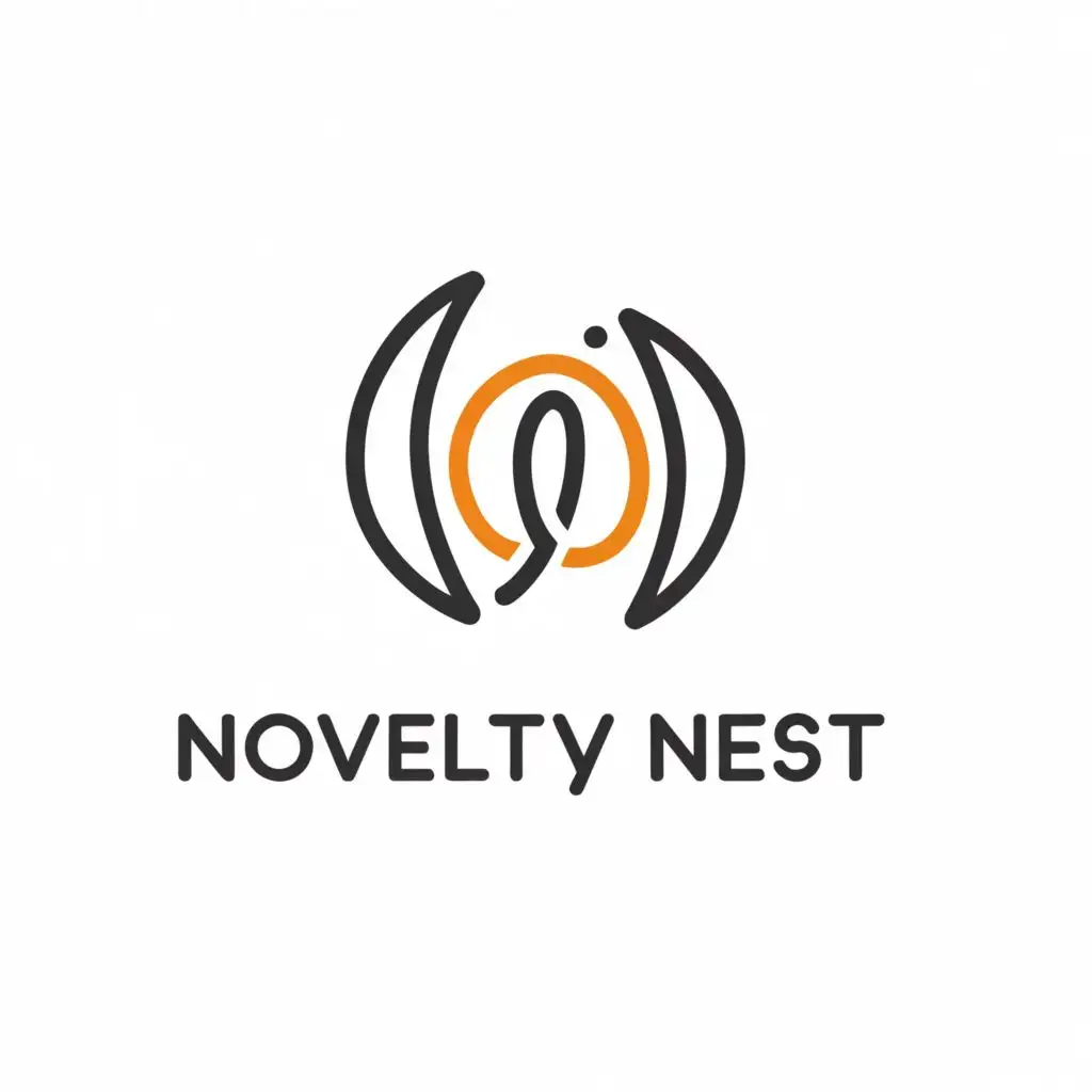 a logo design,with the text "NoveltyNest", main symbol:NEST

,Minimalistic,clear background
