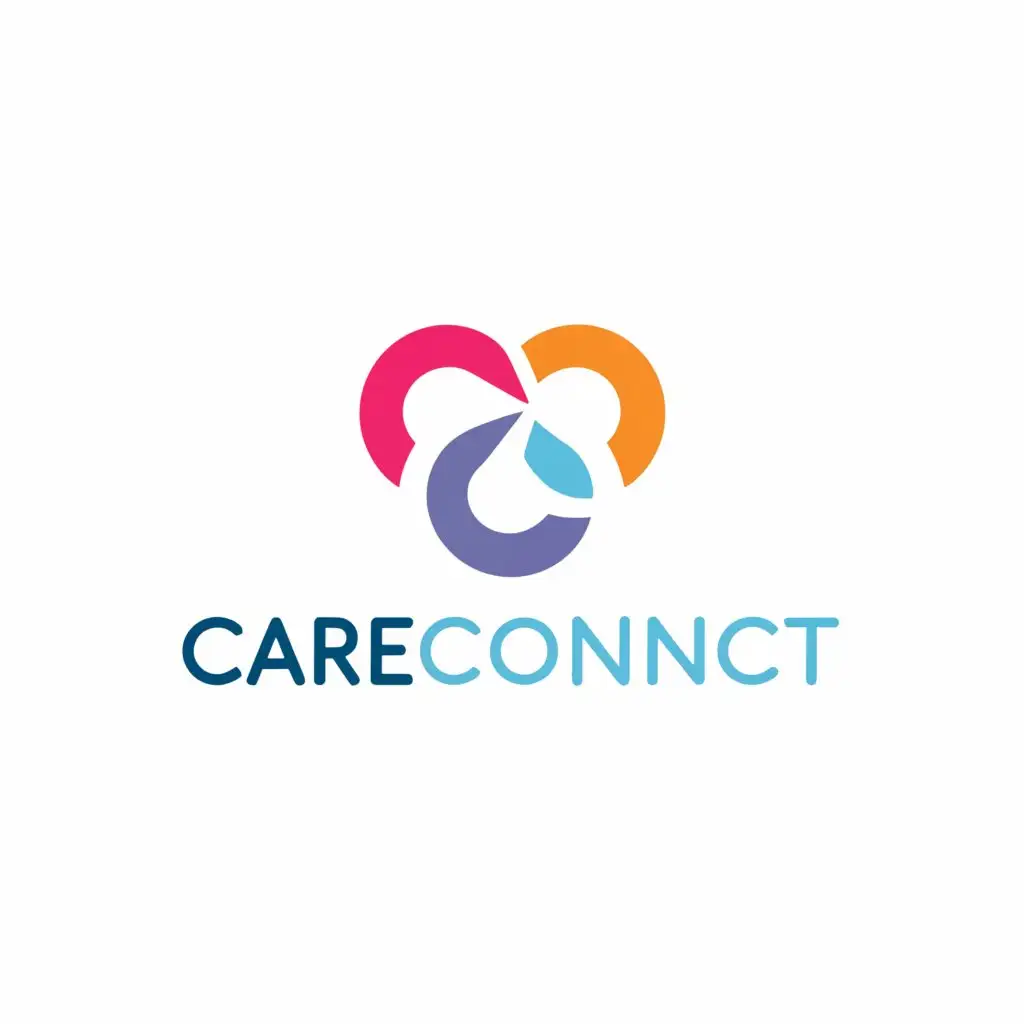 a logo design,with the text "CareConnect", main symbol:unity,Moderate,be used in Home Family industry,clear background