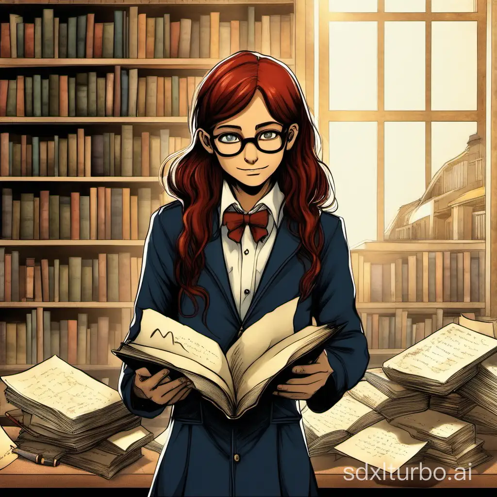 María, una joven bibliotecaria aficionada a los enigmas. Un día, recibe una carta 

