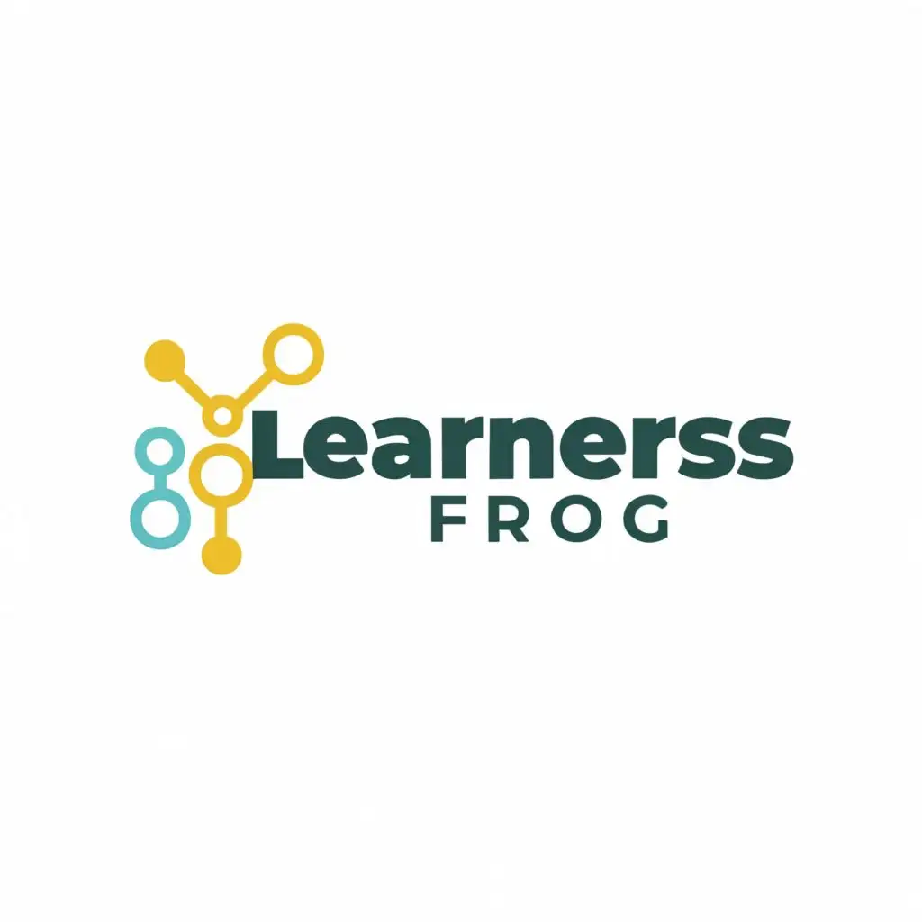 logo, technology or name as a logo, with the text "learners froge", typography, make name as a logo learners froge