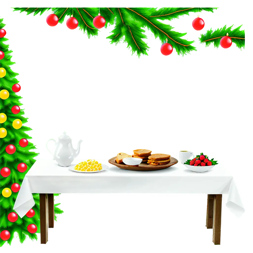 Exquisite-PNG-Image-Breakfast-Buffet-Beneath-the-Tree-Enhance-Your-Visual-Experience
