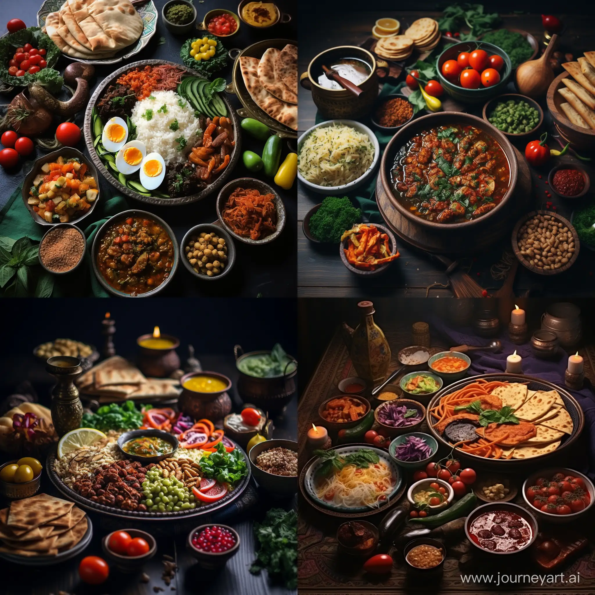 Delicious-Turkish-Food-Platter-with-Artistic-Presentation