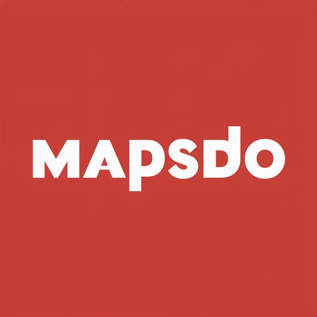 logo, Canva, with the text "MapsDo", typography