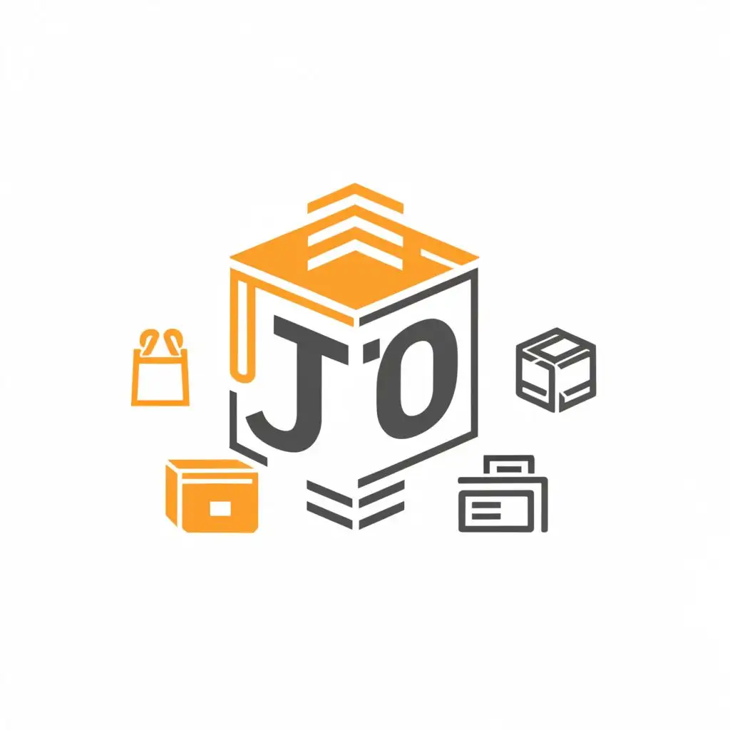 a logo design,with the text "JTO", main symbol:box , package , packages , shopping , devices,Minimalistic,be used in Retail industry,clear background