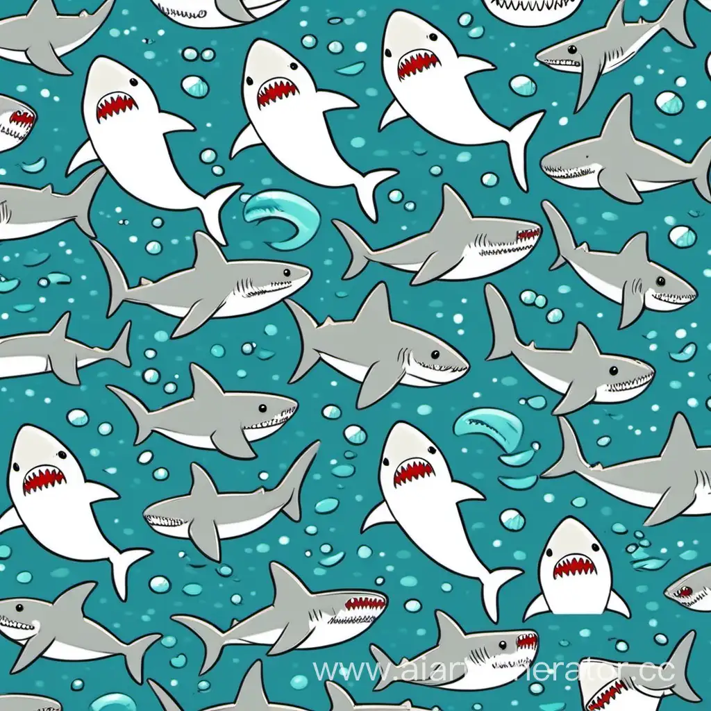 cute shark pattern