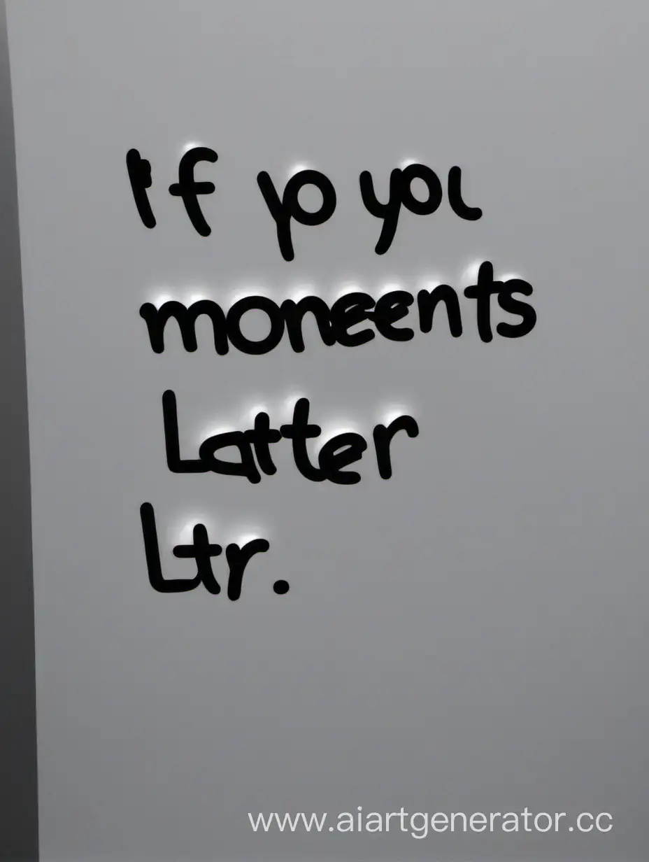 If you moments later