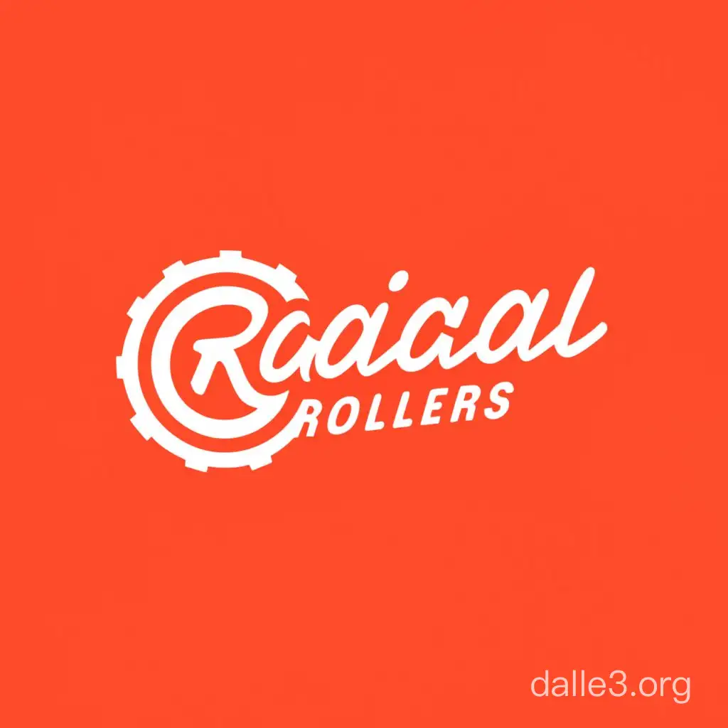 Generate a minimalistic logo with the name Radical Rollers