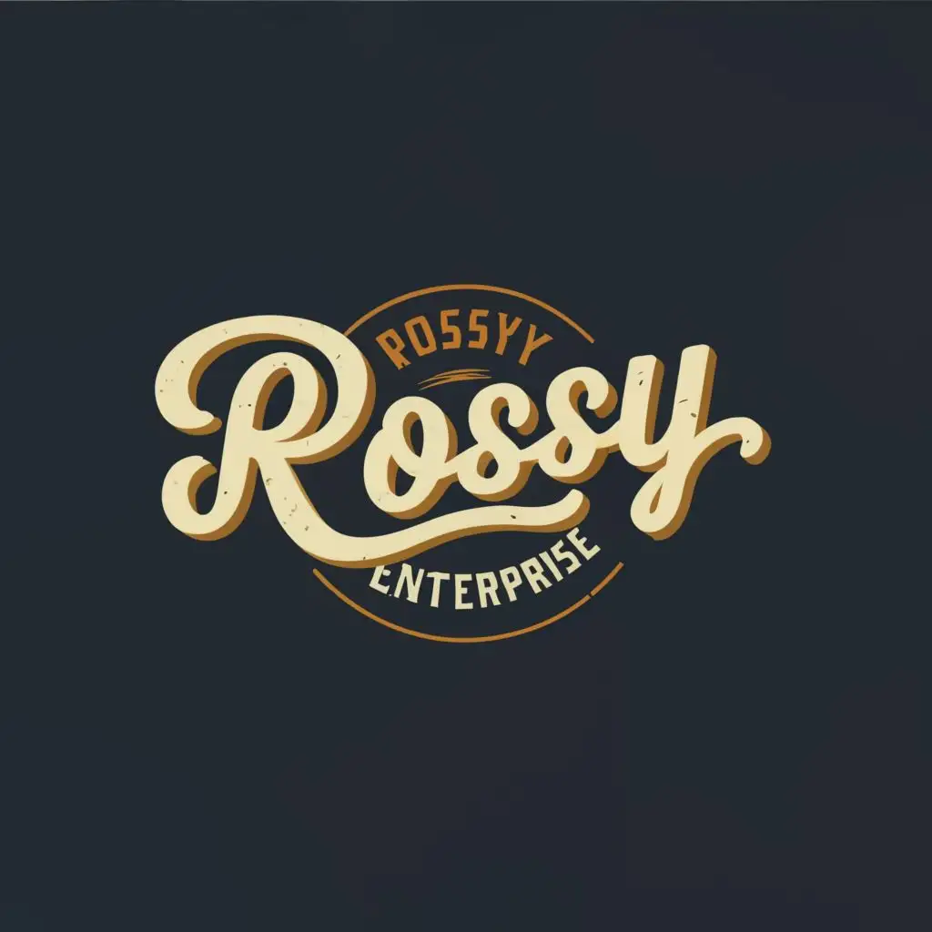 logo, ROSSY, with the text "ROSSY'S ENTERPRISE", typography, be used in Retail industry