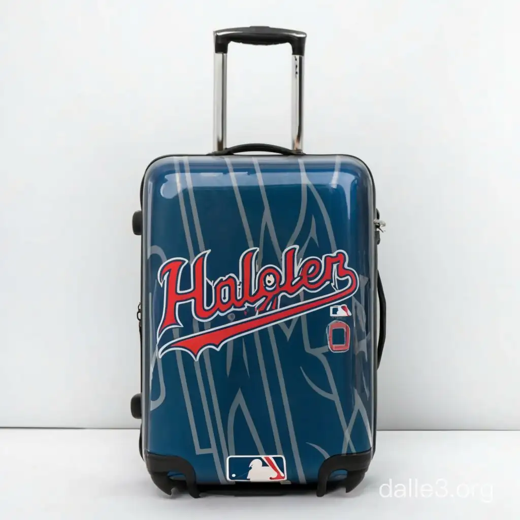 Baseball Themed MLB Suitcase for Traveling Fans Dalle3 AI
