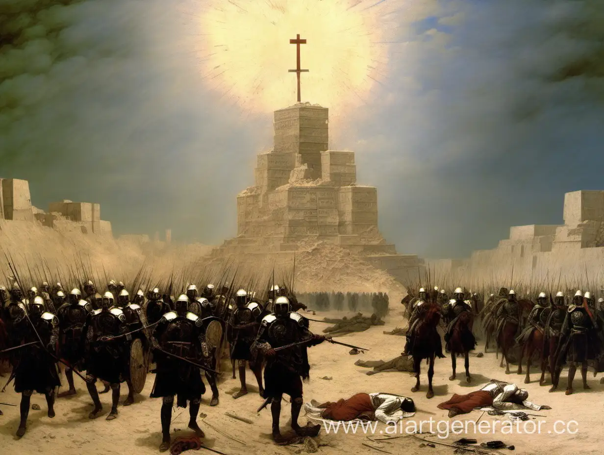 Картина Верещагина "Апофеоз войны" в качестве фона, и надпись крупными буквами на этом фоне "Новые войны - старые принципы?", формат изображения 1280x720