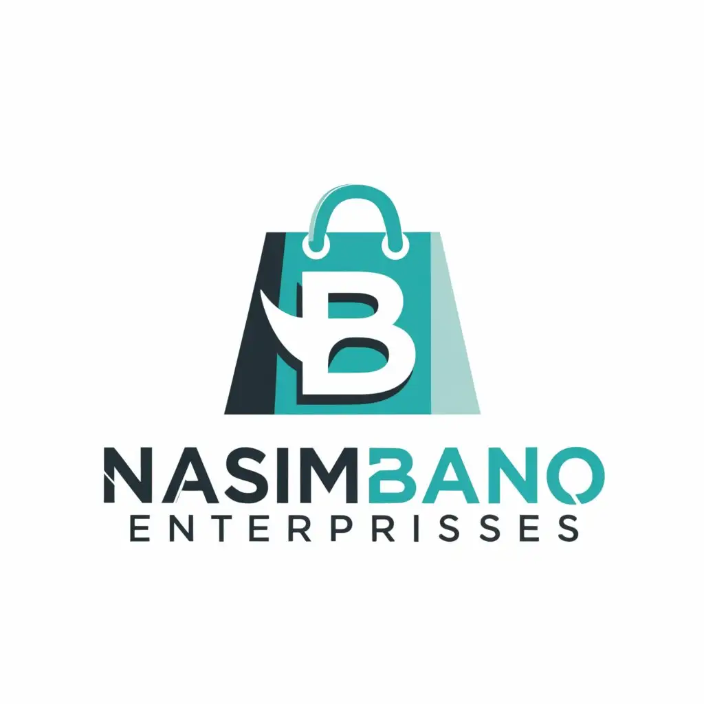 a logo design,with the text "Nasim bano enterprises", main symbol:ecommerce,Moderate,be used in Retail industry,clear background
