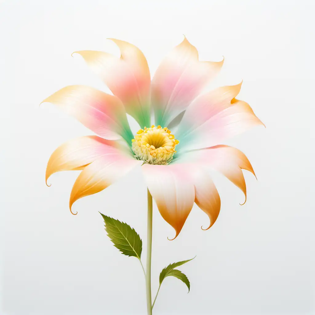 Whinsicke,fairytale,pastel,A beautiful flower, white background,