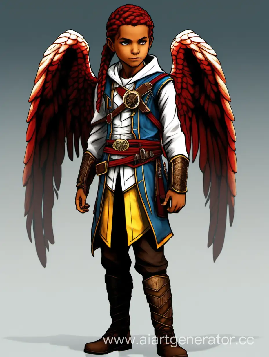 11YearOld-Boy-with-Angelic-Wings-in-Assassins-Creed-Connor-Outfit