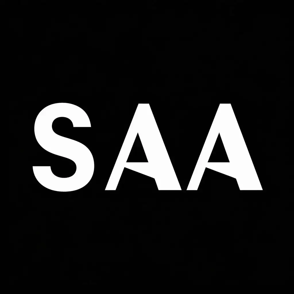 logo, S A A, with the text "S A A", typography