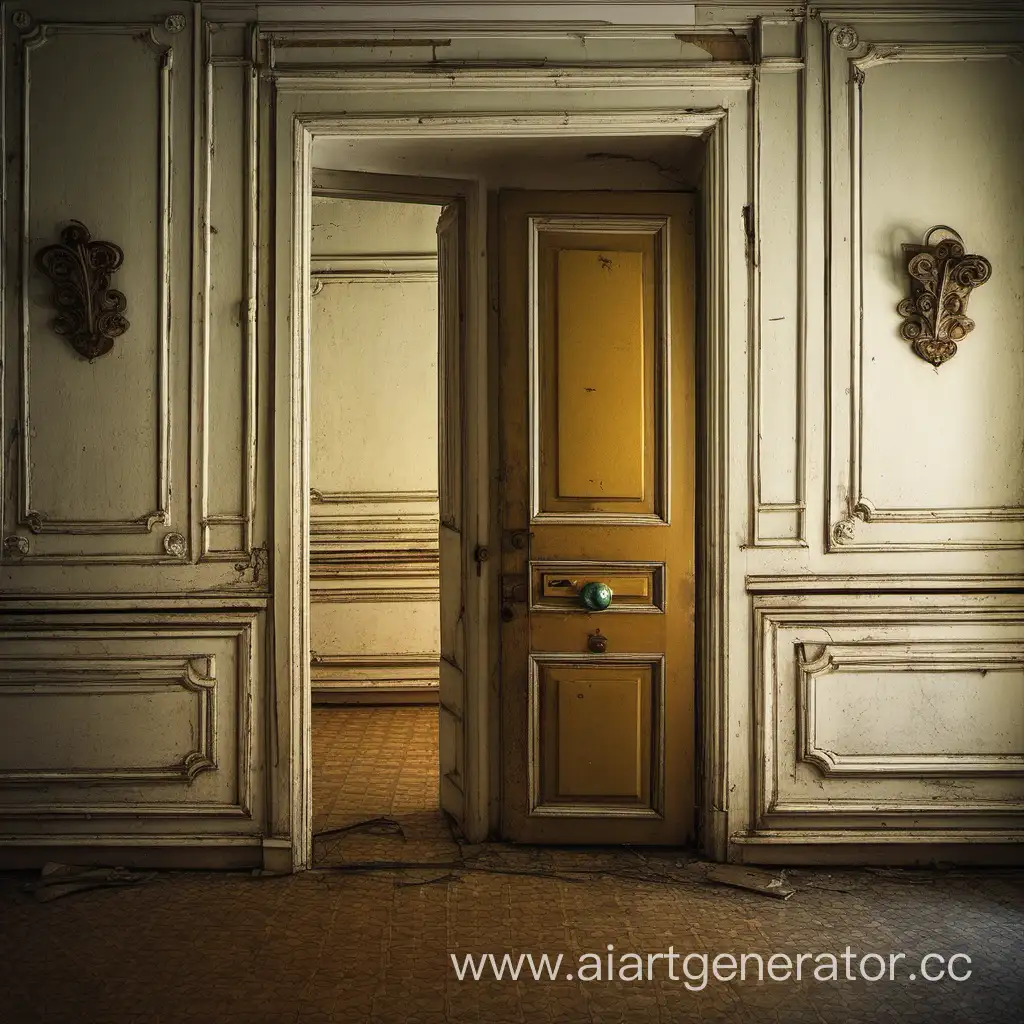 Открытая дверь в старой русской квартире