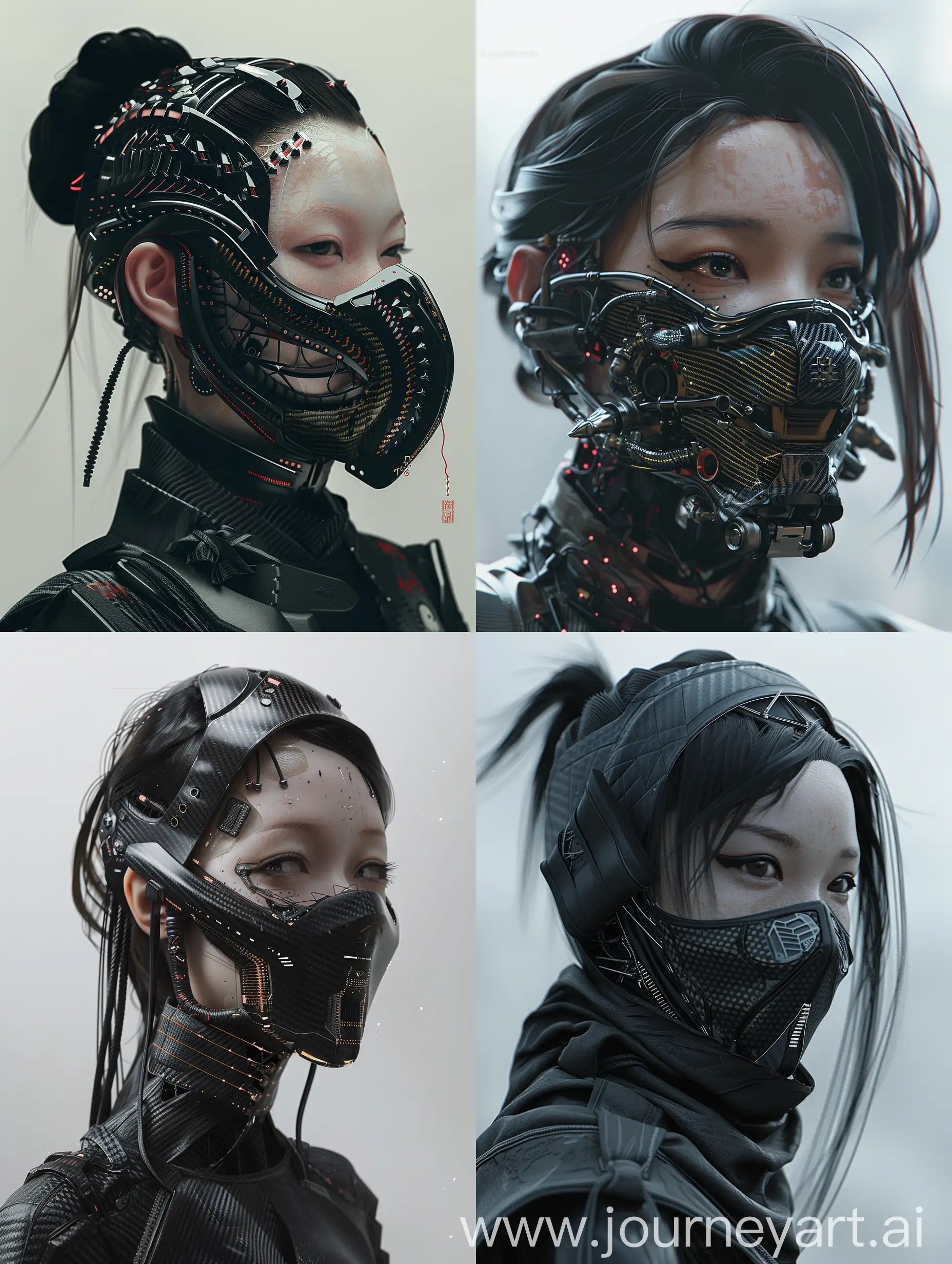 Cybernetic-HannyaInspired-Mask-Character