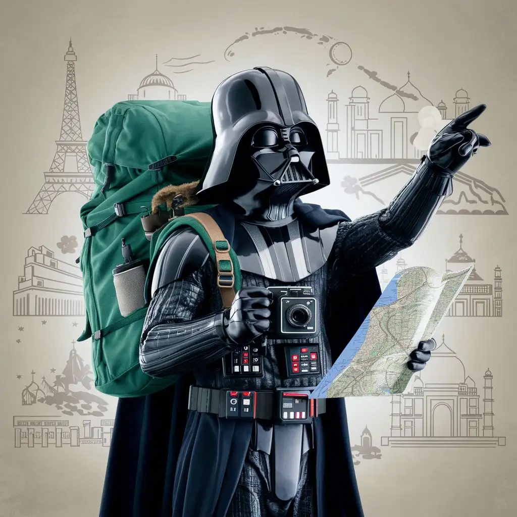 Create Darth vader travel enthusiast
