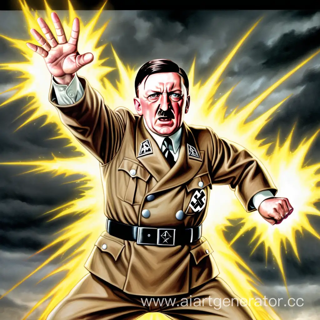 Adolf-Hitler-Transformed-into-a-Powerful-Super-Saiyan-Warrior