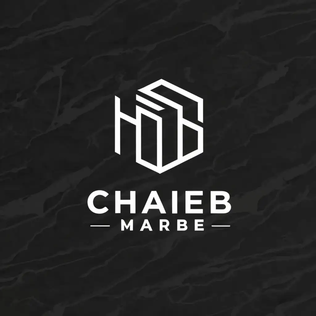 a logo design,with the text "Chaieb Marbre", main symbol:marble ,  art , construction,Moderate,clear background