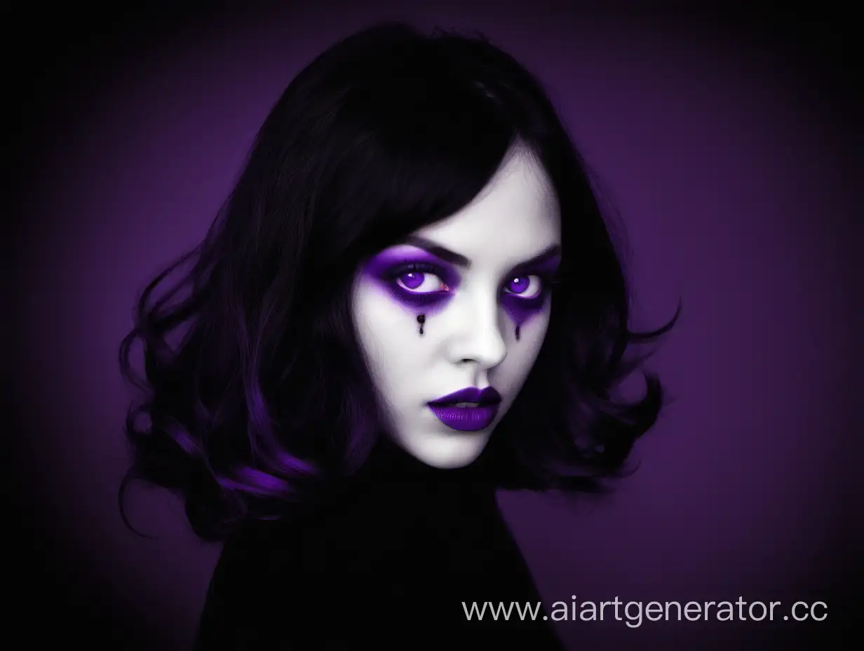 Enigmatic-VioletBlack-Transformation-Surreal-Melting-Portrayal