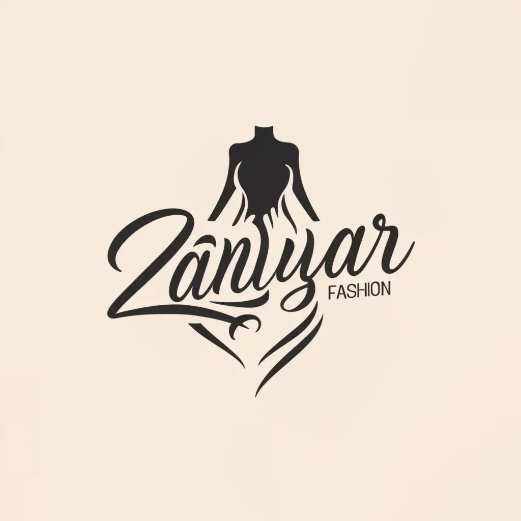 a logo design,with the text "Zanyar Fashion", main symbol:a dress,Moderate,clear background