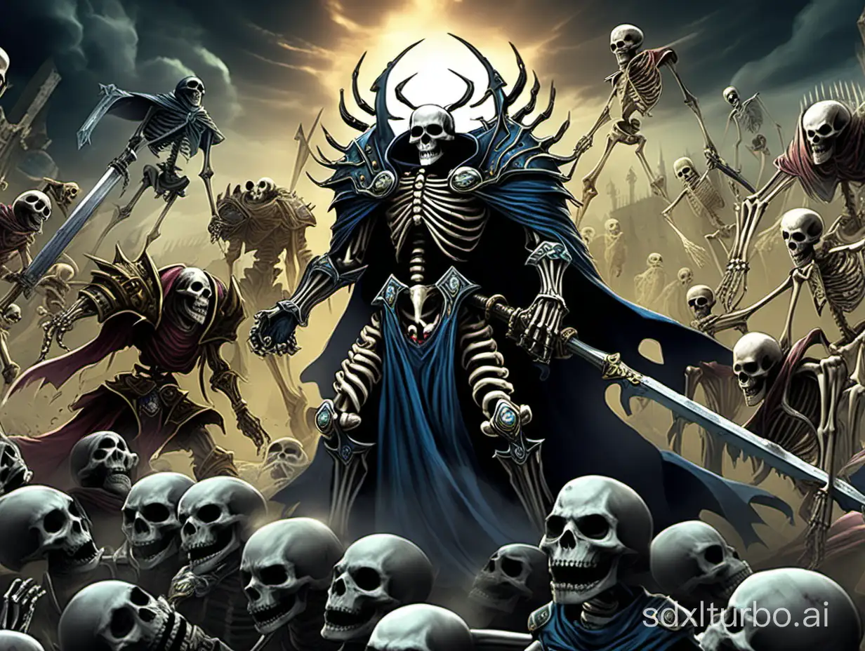 raid boss rpg
multiples character vs lich and his army of skeleton
