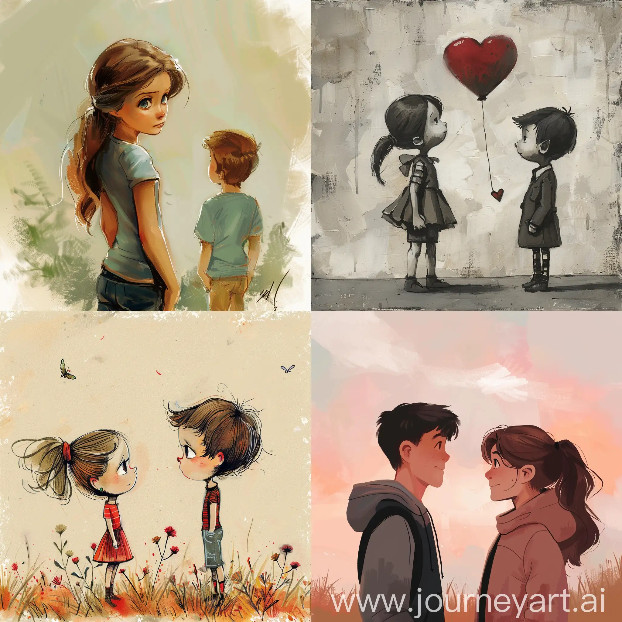 Adolescent-Romance-Girl-Expressing-Affection-for-Boy-in-a-Square-Frame