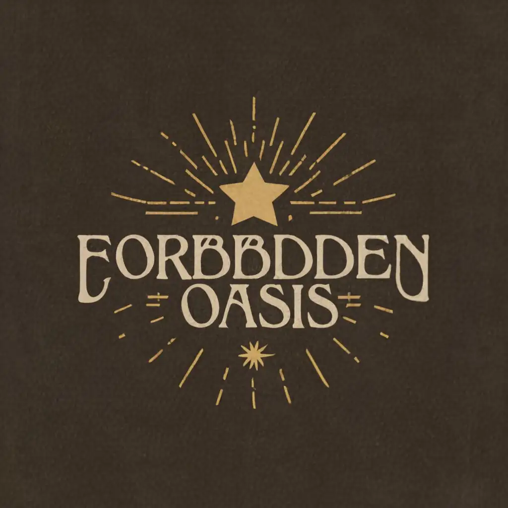 a logo design,with the text "Forbidden Oasis", main symbol:Star,Moderate,clear background