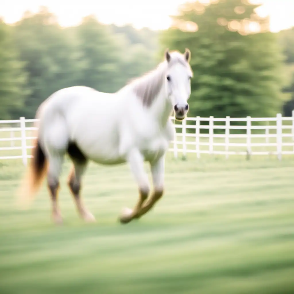 blurred horse farm picture
