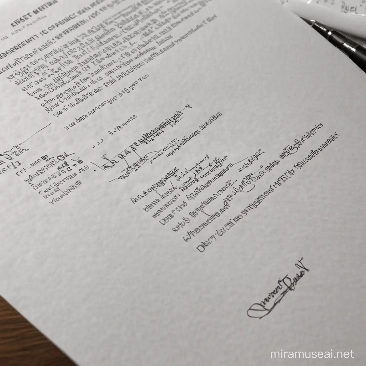 Business Agreement Papers on Office Desk