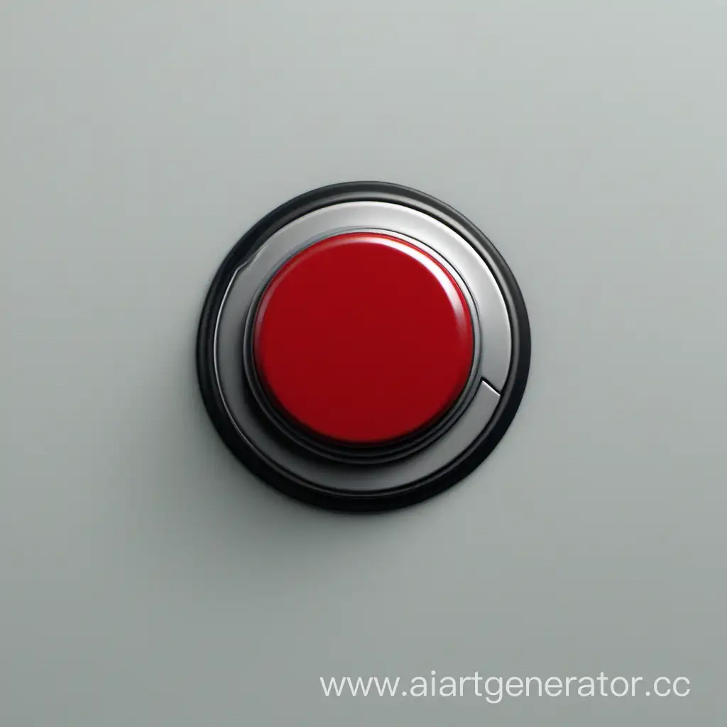 Bright-Red-Button-on-Shiny-Metallic-Surface