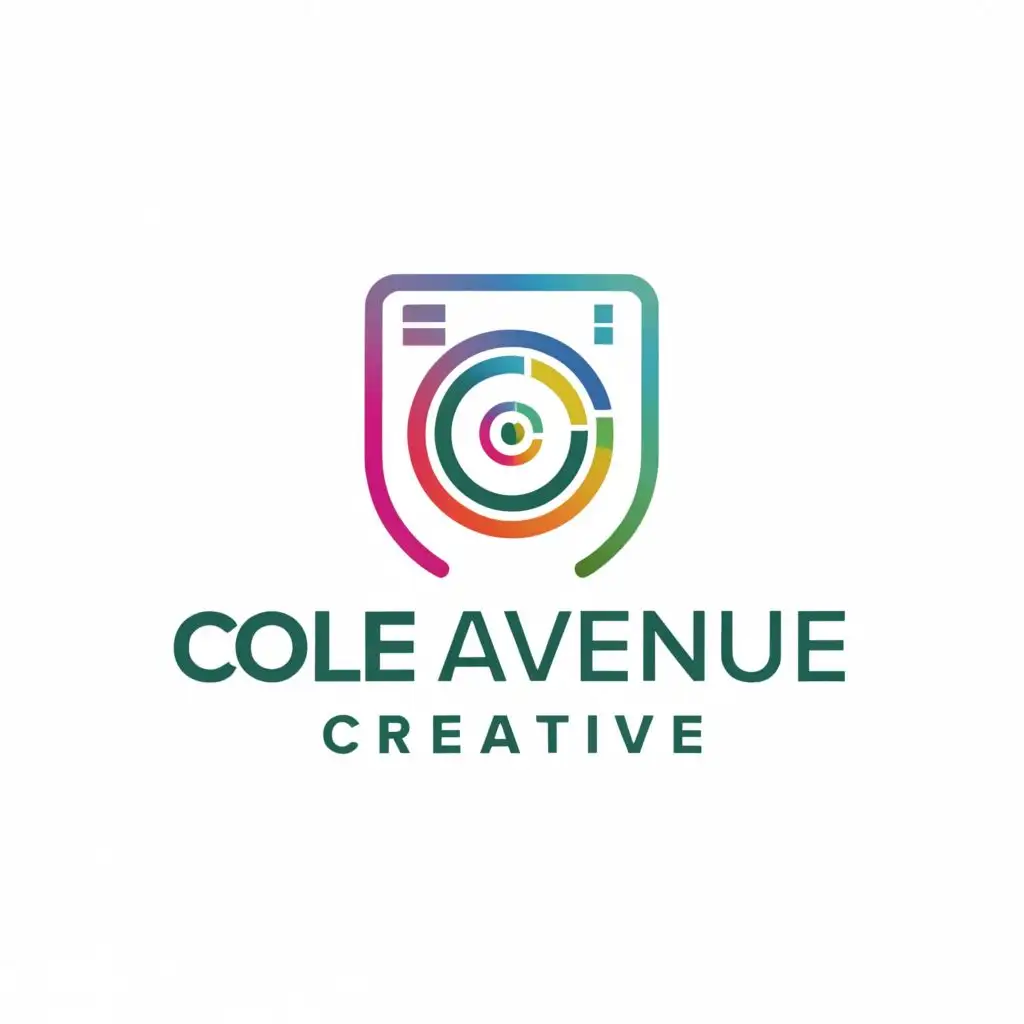 a logo design,with the text "Cole Avenue Creative", main symbol:Camera,complex,be used in Beauty Spa industry,clear background