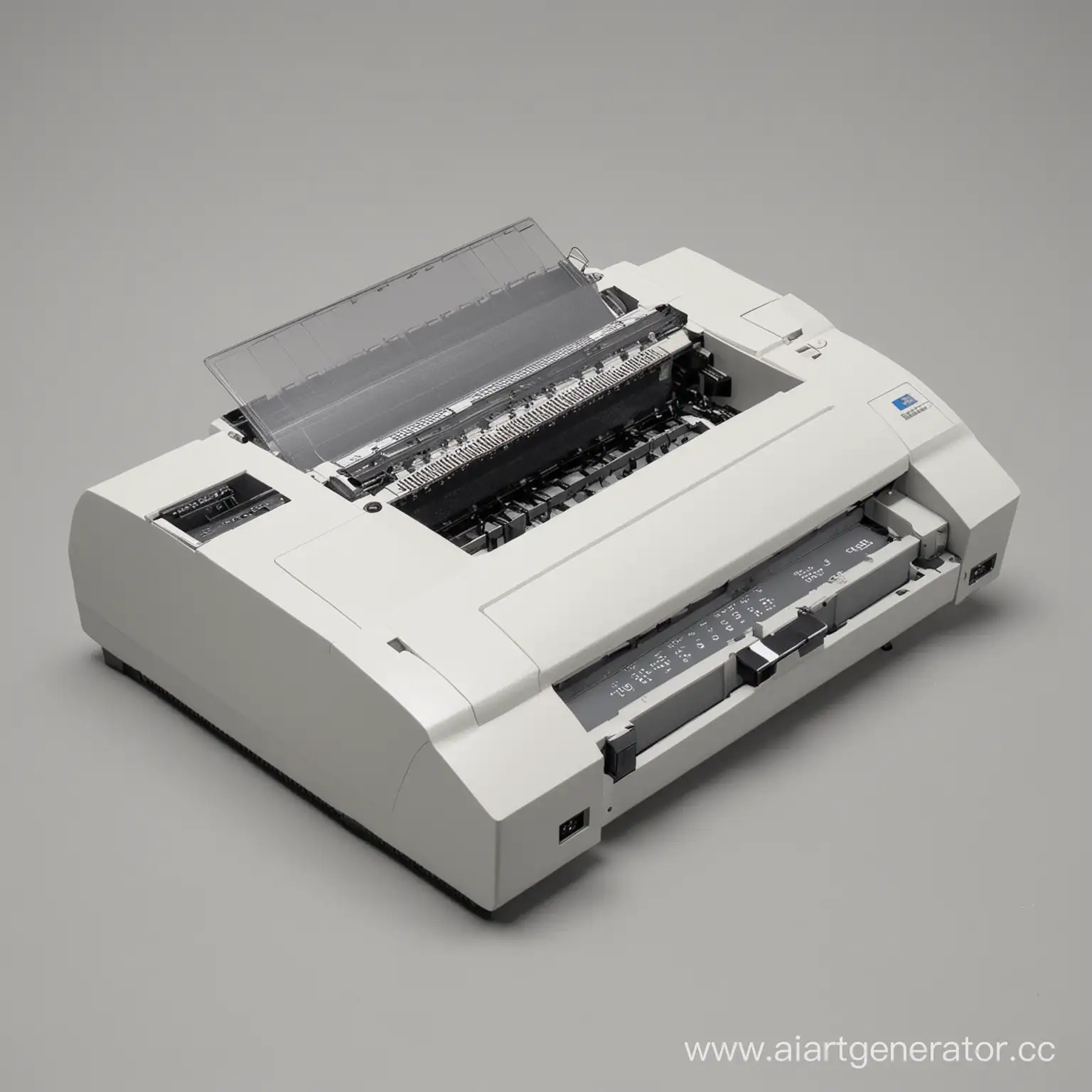 Retro-Dot-Matrix-Printer-in-Operation