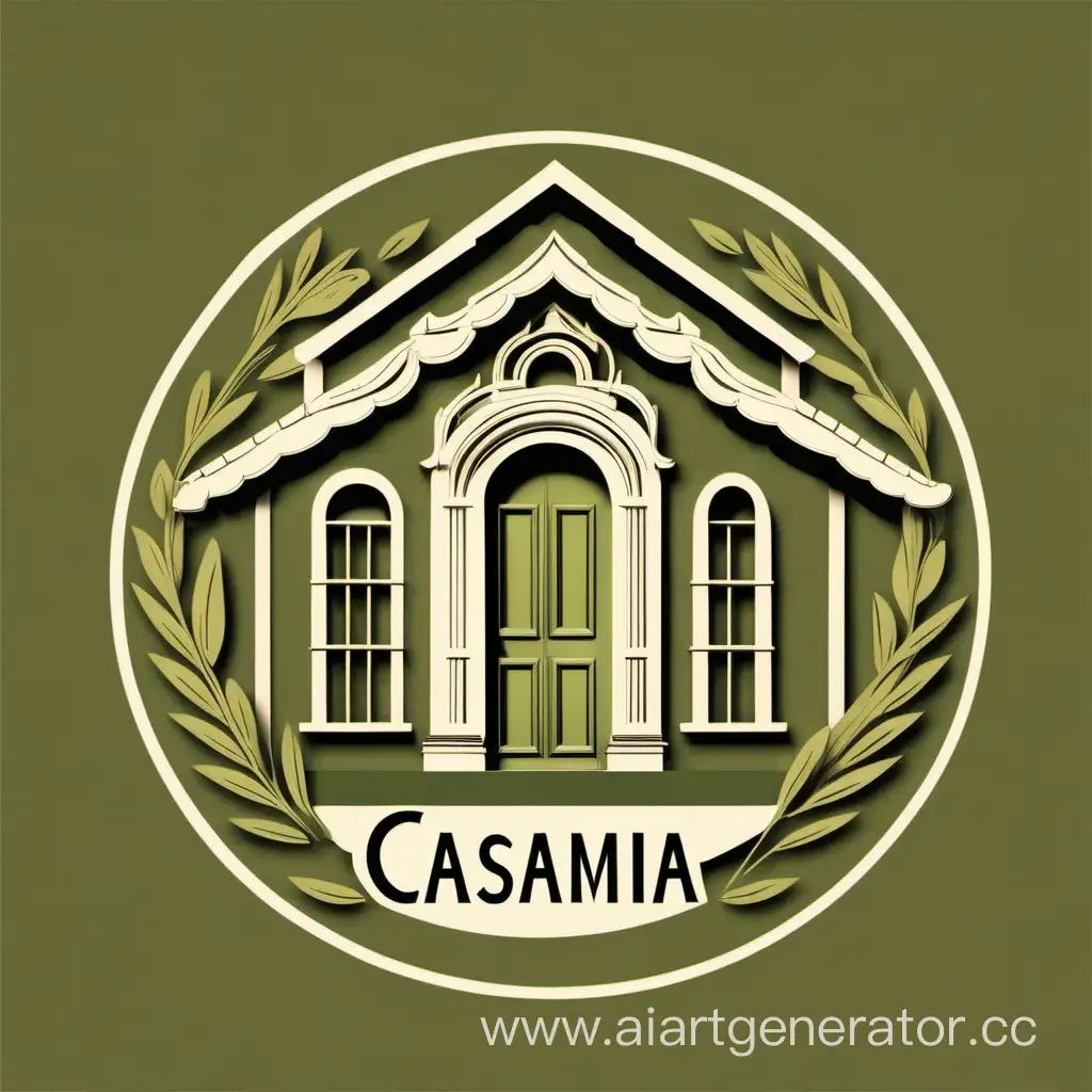 Elegant-OliveColored-CasaMia-House-Logo-Design