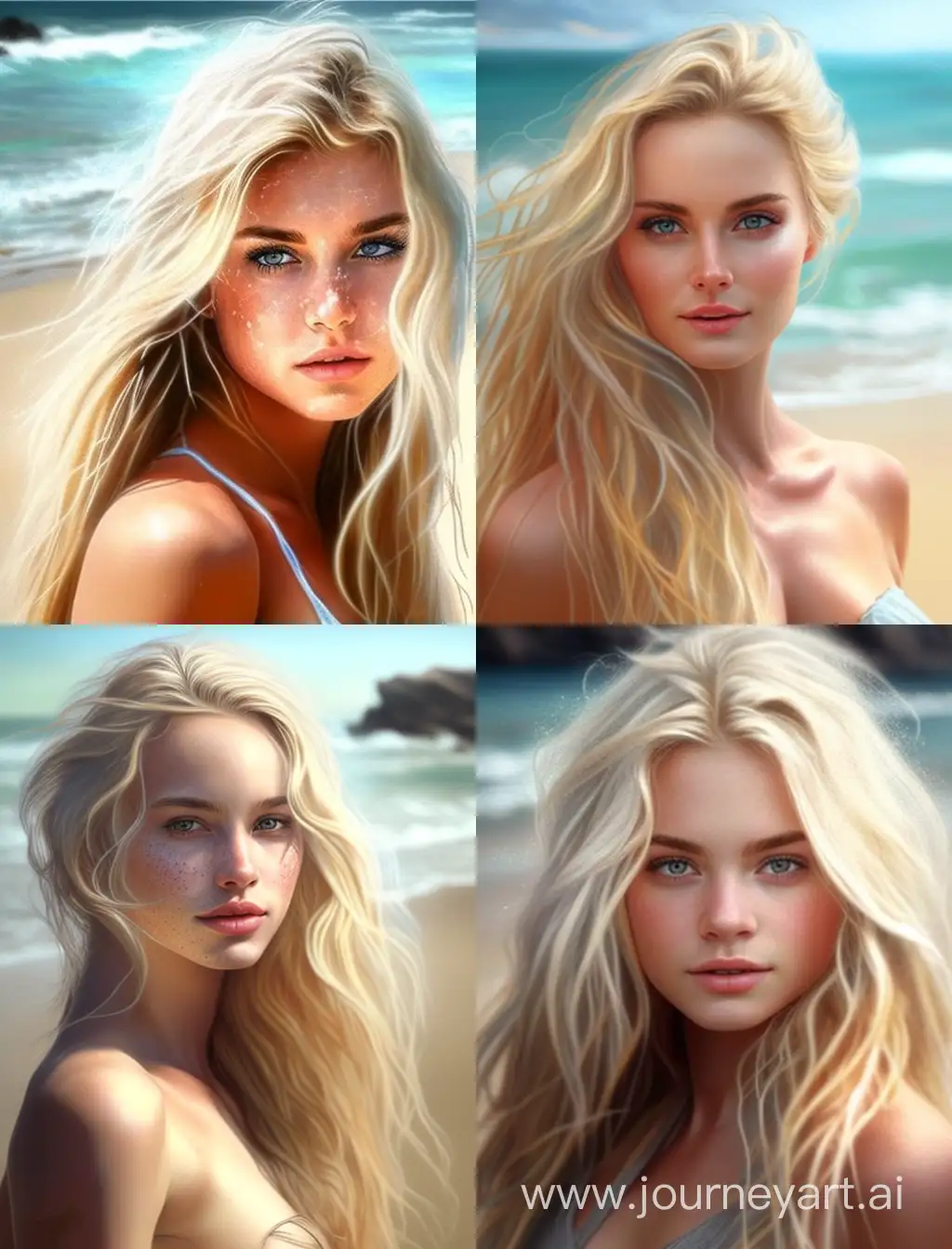 Фото красивая девушка блондинка пляж